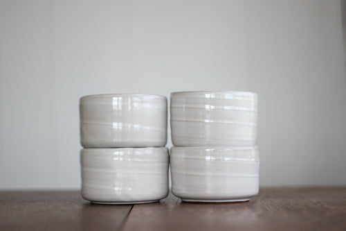 Set of 4 Ramekins in Stoneware White