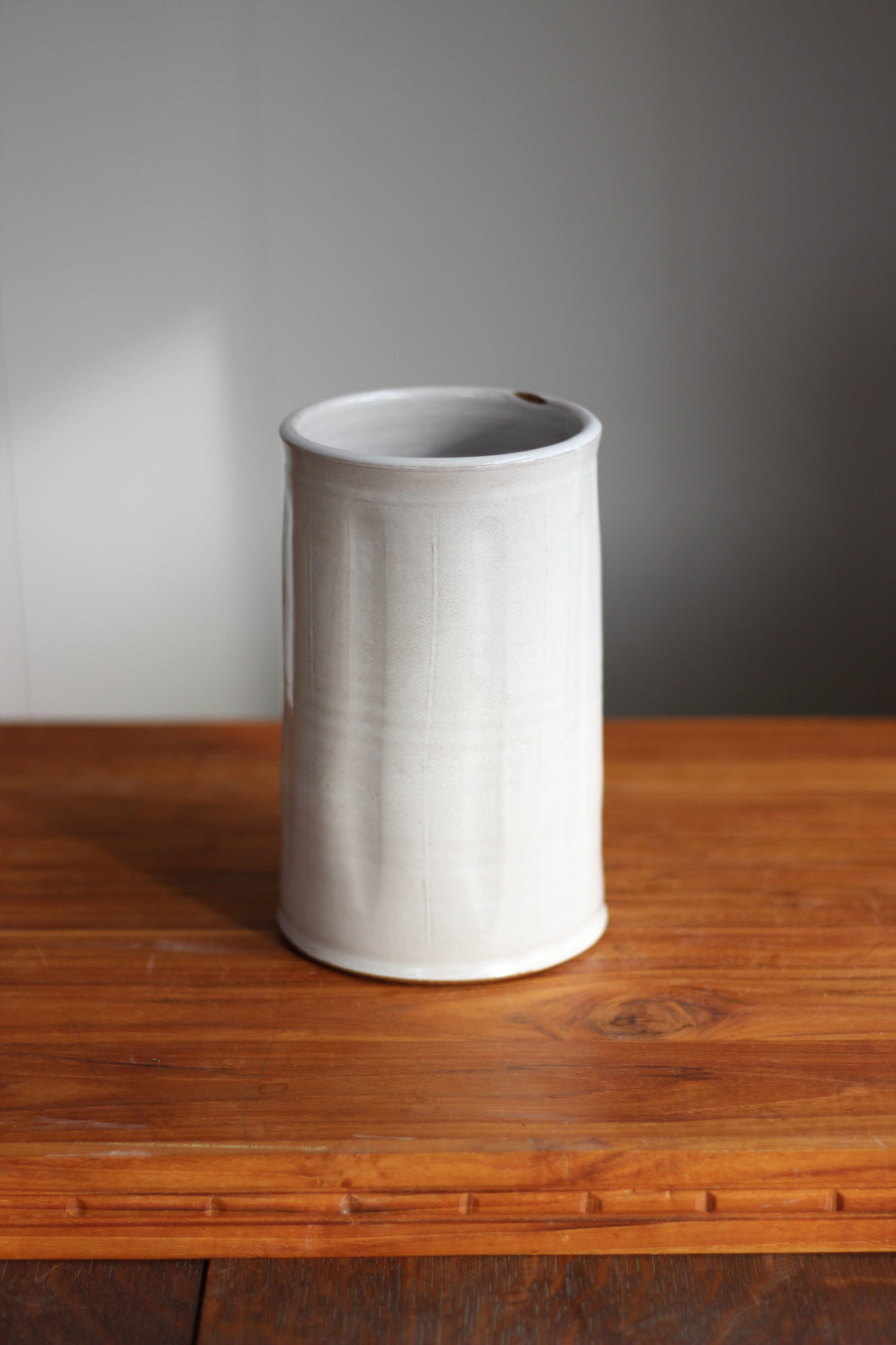 Altered Vase in Stoneware White 7.5 inch