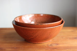 Large Bowl in Rust Belt 1O.5 inch diameter