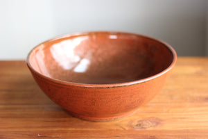 Large Bowl in Rust Belt 9.5 inch diameter