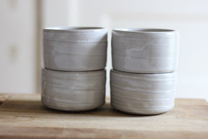 Set of 4 Ramekins in Stoneware White